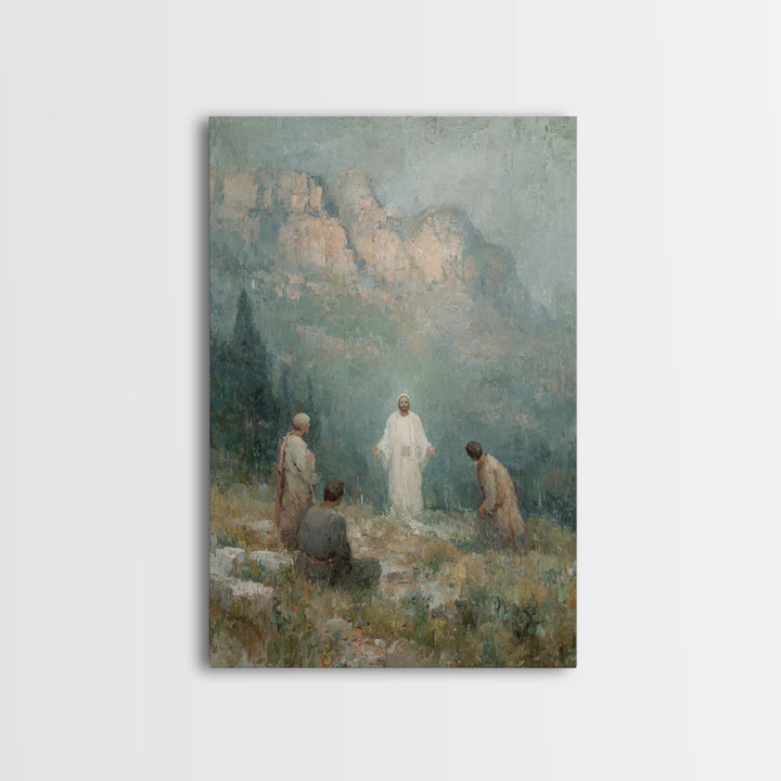 Radiant Summit Grace – Framed Canvas Print – Christian Art Canvas – Christian Wall Art – Jesus Painting – Modern Christian Art – Christian