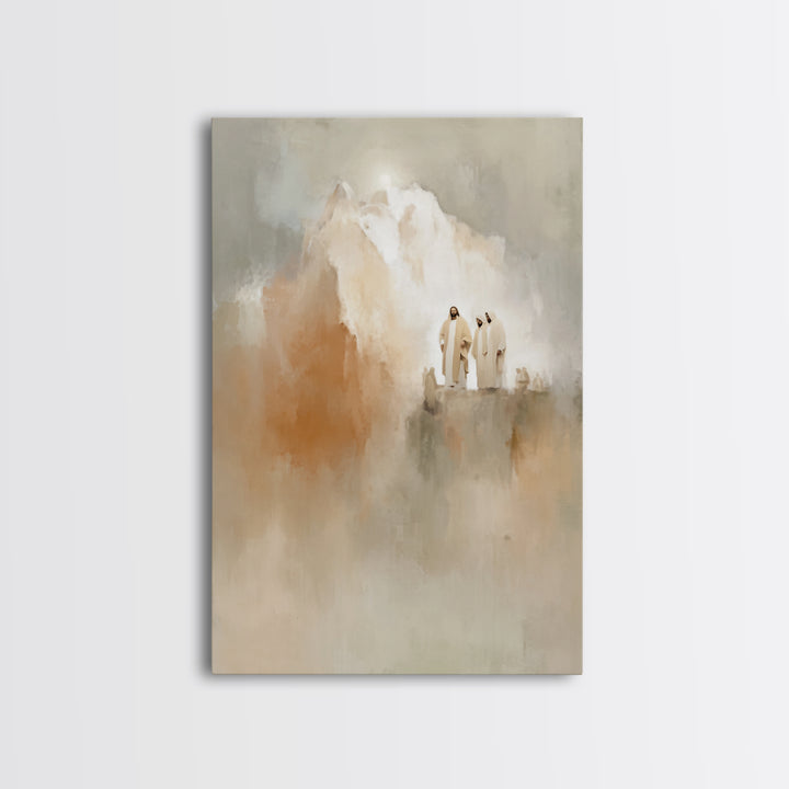 Transfiguration Light Sky – Framed Canvas Print – Christian Art Canvas – Christian Wall Art – Jesus Painting – Large Christian Painting – C