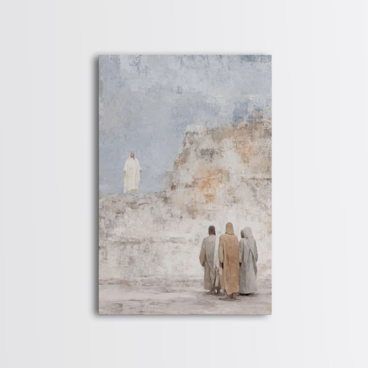 Holy Peak Radiance | Framed Canvas Print | Christian Art Canvas | Christian Wall Art | Jesus Painting | Modern Christian Art | Christian Gi