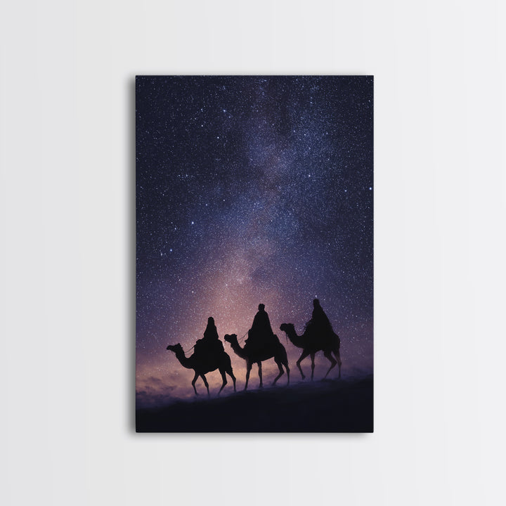Star of Wonder – Framed Canvas Print – Christian Art Canvas – Christian Christmas Art – Christian Wall Art – Jesus Painting