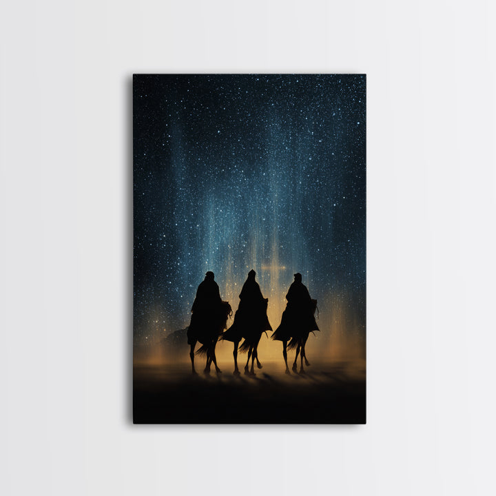 Eastern Journey – Framed Canvas Print – Christian Christmas Art – Christian Art Canvas – Christian Wall Art – Jesus Painting