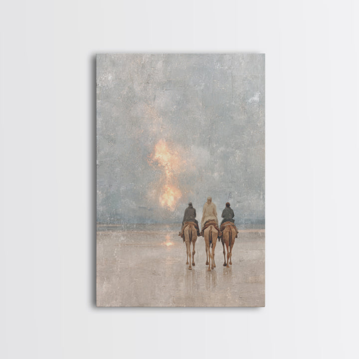 Desert Starfire – Framed Canvas Print – Christian Art Canvas – Jesus Painting – Christian Wall Art – Christian Christmas Art