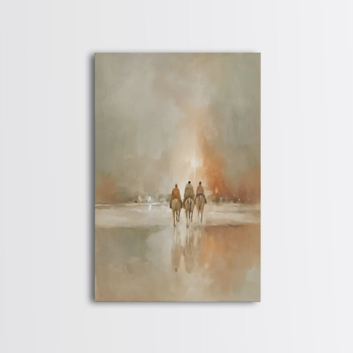 Wandering Light – Framed Canvas Print – Jesus Painting – Christian Art Canvas – Christian Christmas Art – Christian Wall Art