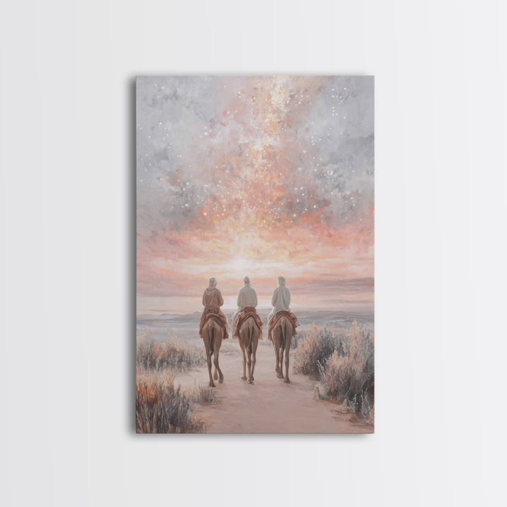 Dawn Promise – Framed Canvas Print – Christian Christmas Art – Jesus Painting – Christian Art Canvas – Christian Wall Art