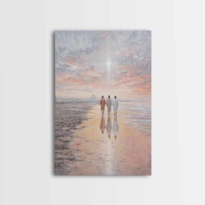 Bethlehem Light – Framed Canvas Print – Christian Art Canvas – Christian Christmas Art – Christian Wall Art – Christmas Art – Jesus Paintin