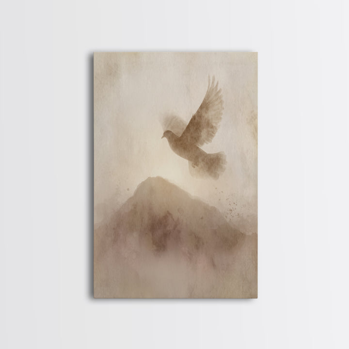 Silent Ascent – Framed Canvas Print – Christian Wall Art – Christian Art Canvas – Subtle Christian Art – Christian Art Print – Minimalist C