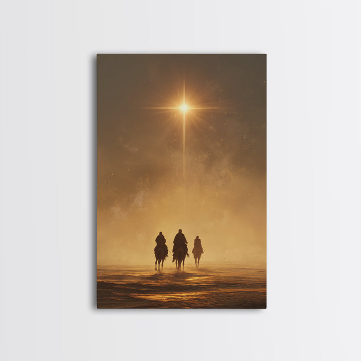 Cross Of Dawn – Framed Canvas Print – Jesus Painting – Christian Wall Art – Christian Art Canvas – Christian Christmas Art – Christmas Art
