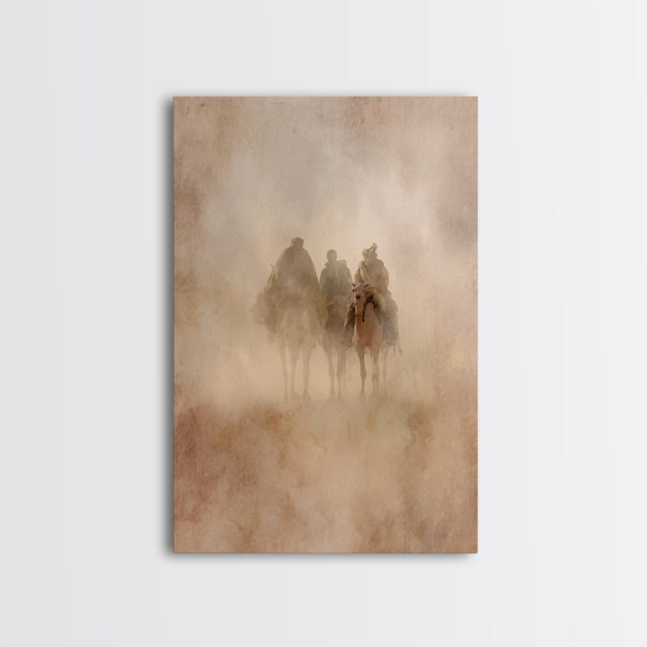 Sacred Journey – Framed Canvas Print – Jesus Painting – Christian Art Canvas – Christian Christmas Art – Christian Wall Art – Christmas Art
