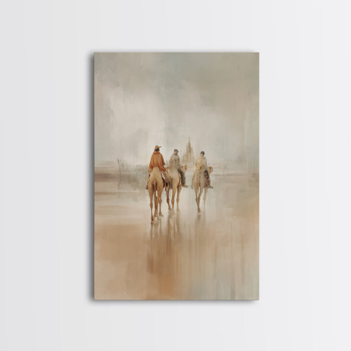 Nativity Road – Framed Canvas Print – Christian Christmas Art – Christian Wall Art – Christian Art Canvas – Jesus Painting – Christmas Art