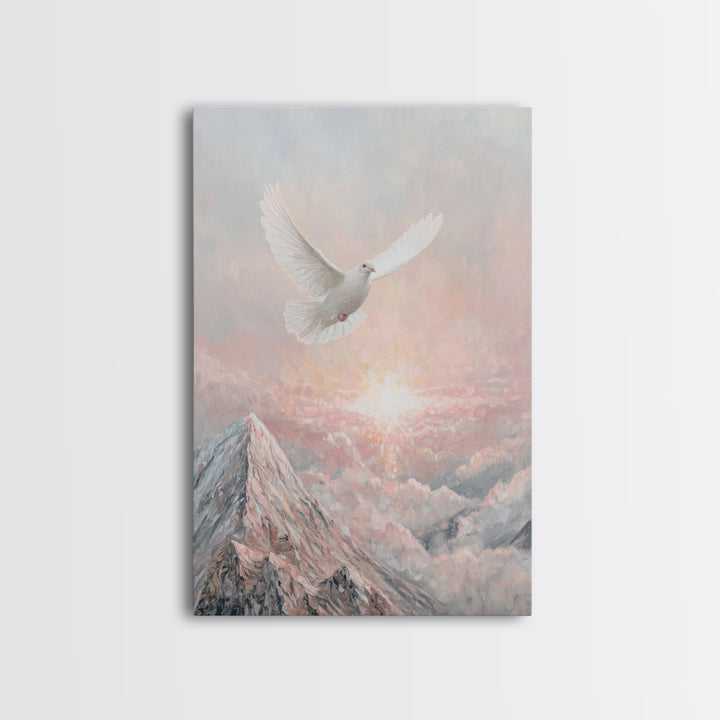 Rise of Peace – Framed Canvas Print – Christian Wall Art – Christian Art Canvas – Christian Art Print – Modern Christian Art – Christian Pa