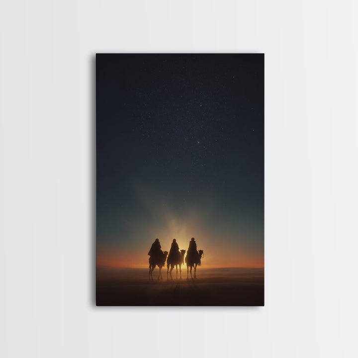 Holy Arrival – Framed Canvas Print – Jesus Painting – Christian Christmas Art – Christian Art Canvas – Christian Wall Art – Christmas Art