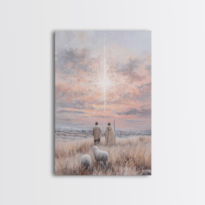 Holy Desert Path – Framed Canvas Print – Christian Art – Christmas Art – Christian Wall Art – Christian Art Canvas – Christian Christmas Ar