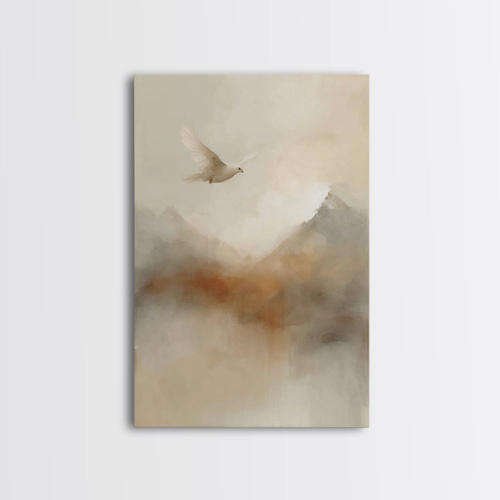 Peaceful Ascent – Framed Canvas Print – Christian Wall Art – Christian Art Canvas – Minimalist Christian Art – Christian Gift – Jesus Art