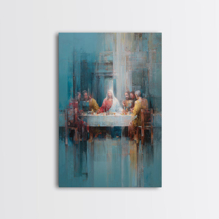 Holy Table Moment – Framed Canvas Print – Christian Art Canvas – Christian Wall Art – Vintage Christian Art – Jesus Painting – Christian Gi