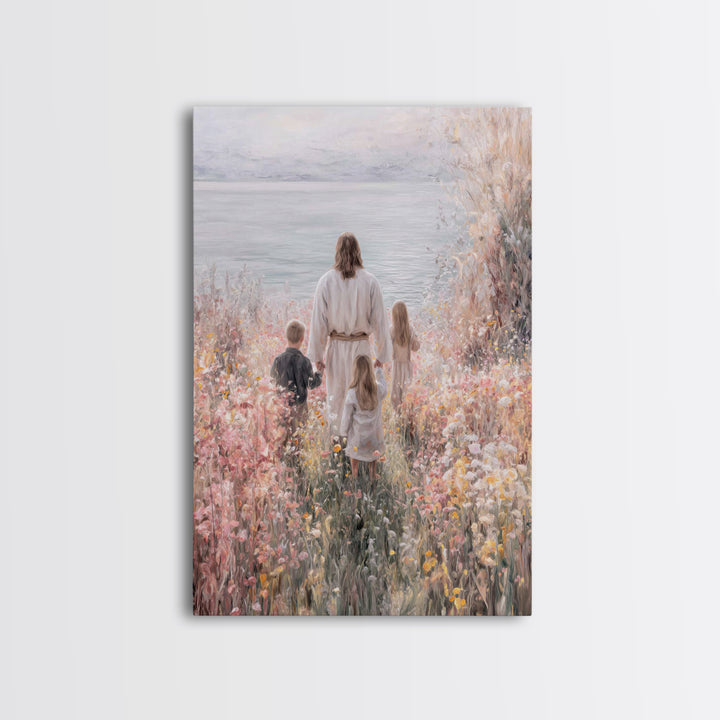 Garden Of Blessing – Framed Canvas Print – Christian Art Canvas – Christian Wall Art – Christian Gift – Christian Painting – Modern Christi