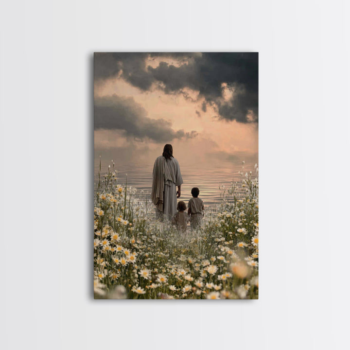 Fields Of Mercy – Framed Canvas Print – Christian Wall Art – Jesus Painting – Christian Art Canvas – Christian Christmas Art – Christian Gi