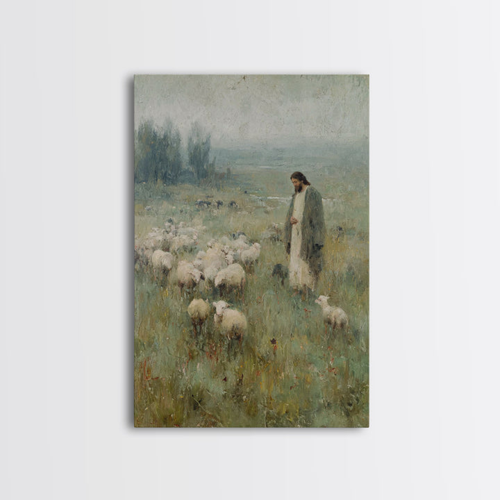 Harbor Of Blessings – Framed Canvas Print – Christian Wall Art – Christian Art Print – Jesus Painting – Christmas Art – Christian Gift – Mo