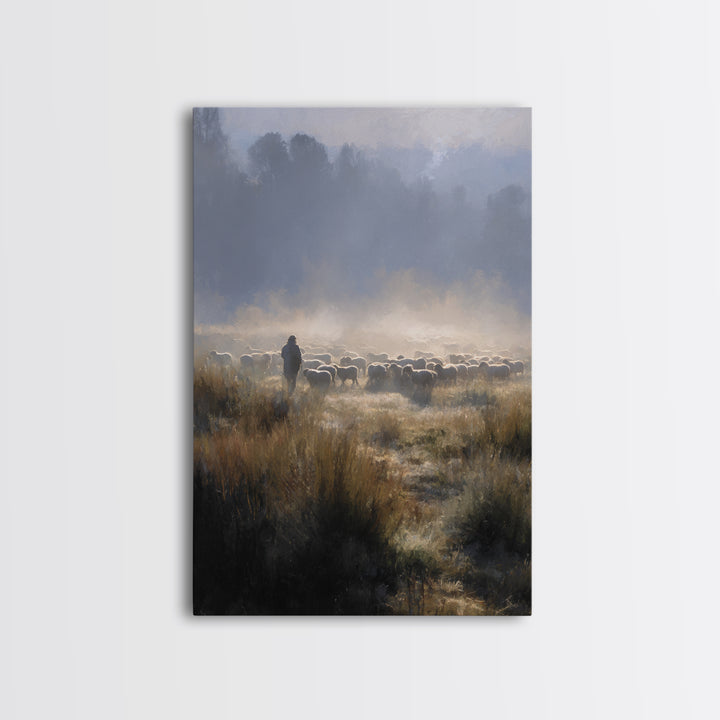 Gentle Keep – Framed Canvas Print – Christian Art Canvas – Christian Wall Art – Jesus Painting – Christian Art Print – Modern Christian Art
