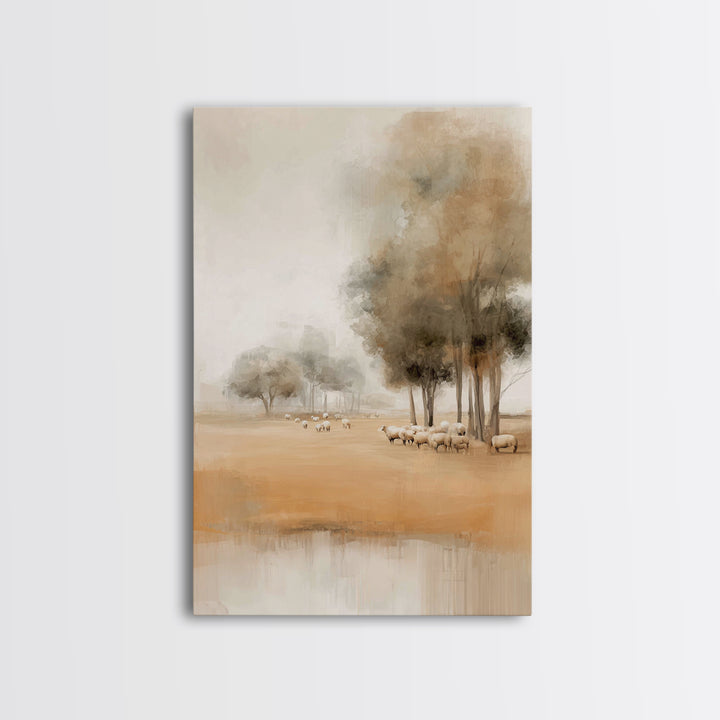 Quiet Meadow Grace – Framed Canvas Print – Christian Art Canvas – Christian Wall Art – Christian Painting – Subtle Christian Art – Christia