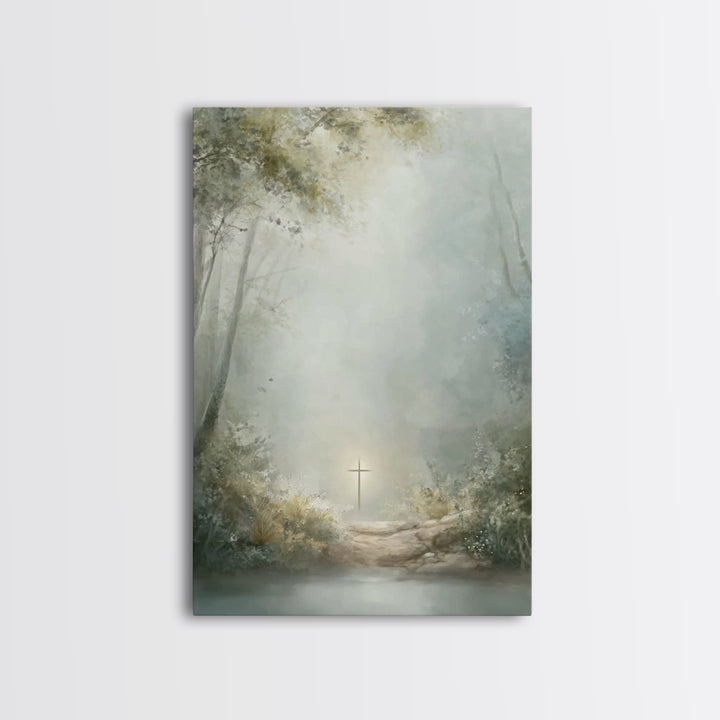 Pathway Of Hope – Framed Canvas Print – Christian Art Canvas – Christian Painting – Christian Wall Art – Subtle Christian Art – Christian G