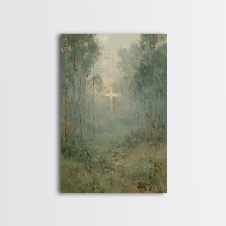 Forest Of Mercy – Framed Canvas Print – Christian Painting – Christian Wall Art – Christian Art Canvas – Moody Christian Art – Unique Chris