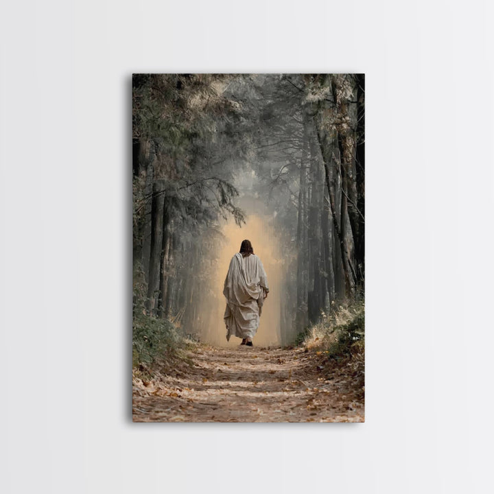 Sacred Journey – Framed Canvas Print – Jesus Painting – Christian Art Canvas – Christian Wall Art – Moody Christian Art – Large Christian P