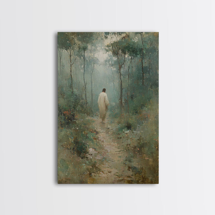 Autumn Reverence – Framed Canvas Print – Christian Art Canvas – Christian Wall Art – Jesus Painting – Unique Christian Art – Large Christia