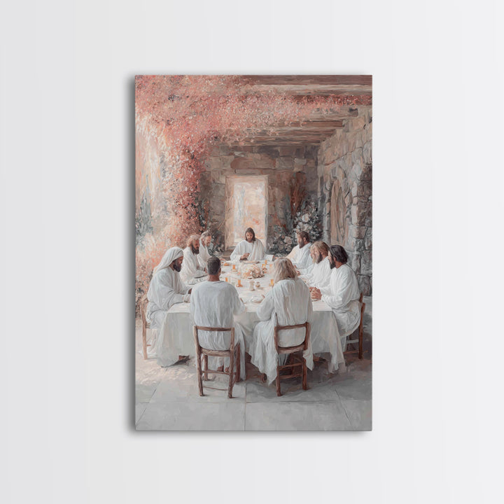 Supper Of Grace – Framed Canvas Print – Christian Wall Art – Christian Art Canvas – Jesus Painting – Christian Christmas Art – Christian De