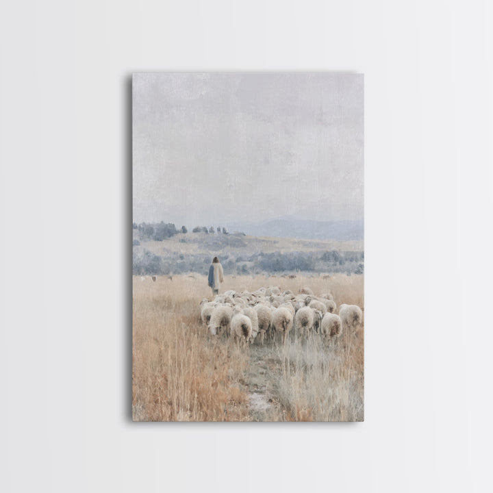 Field Of Promise – Framed Canvas Print – Christian Wall Art – Christian Art Print – Jesus Painting – Subtle Christian Art – Christian Decor