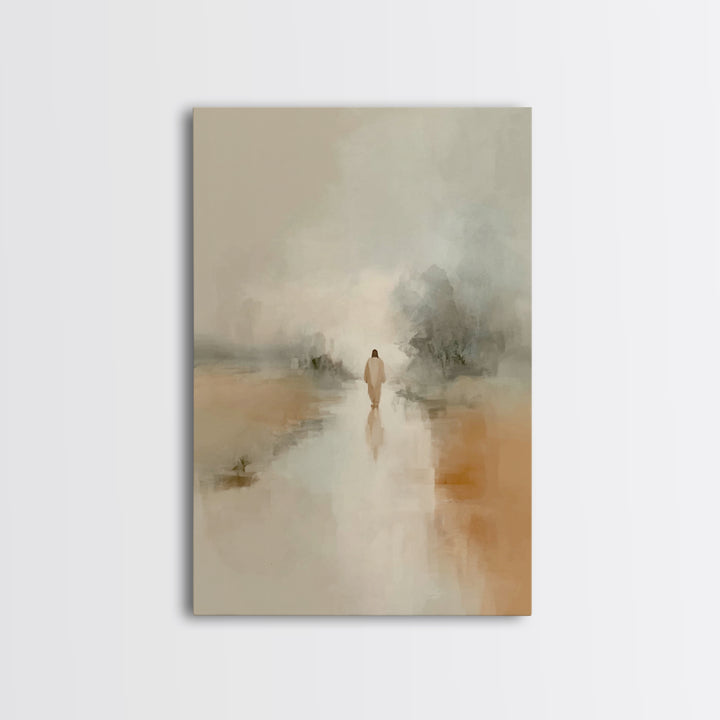 Sacred Stillness – Framed Canvas Print – Christian Art Canvas – Christian Painting – Subtle Christian Art – Modern Christian Art – Christma