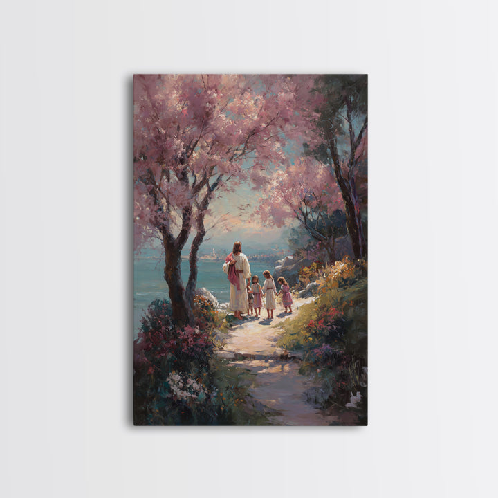 Springtime Promise | Framed Canvas Print | Christian Wall Art | Christian Art Canvas | Jesus Painting | Christian Decor