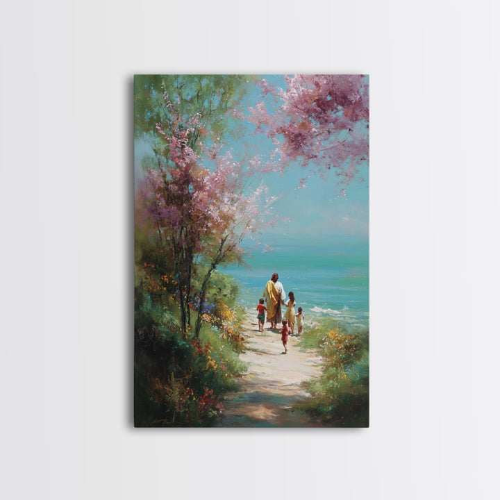 Garden Of Hope | Framed Canvas Print | Christian Art Canvas | Jesus Painting | Christian Wall Art | Christian Christmas