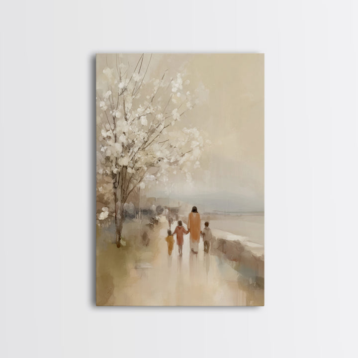 Blossoms Of Mercy – Framed Canvas Print – Christian Art Canvas – Christian Wall Art – Jesus Painting – Christmas Art