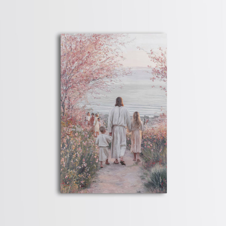 Silent Morning, Framed Canvas Print, Christian Wall Art, Christian Art Canvas, Jesus Painting, Christian Christmas Art