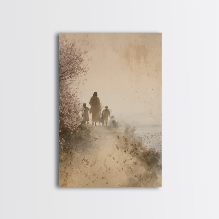Eternal Walk | Framed Canvas Print | Jesus Painting | Christian Wall Art | Christian Art Canvas | Christian Gift Ideas