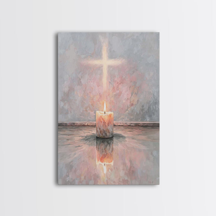 Light of Hope | Framed Canvas Print | Christian Wall Art | Christian Art Canvas | Modern Christian Art | Christian Gift | Christmas Art