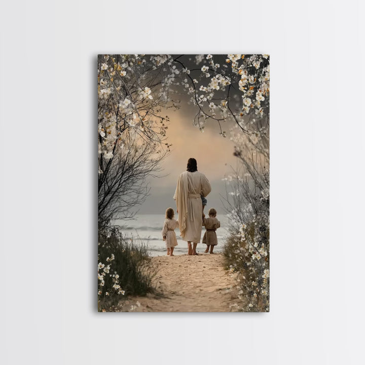 Golden Dawn – Framed Canvas Print – Christian Wall Art – Christian Art Canvas – Jesus Painting – Christian Christmas Art