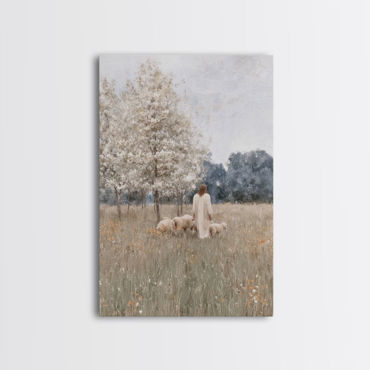Shepherds Of Peace, Framed Canvas Print, Christian Wall Art, Christian Art Canvas, Jesus Painting, Christian Art Gift, Christian Gift Ideas