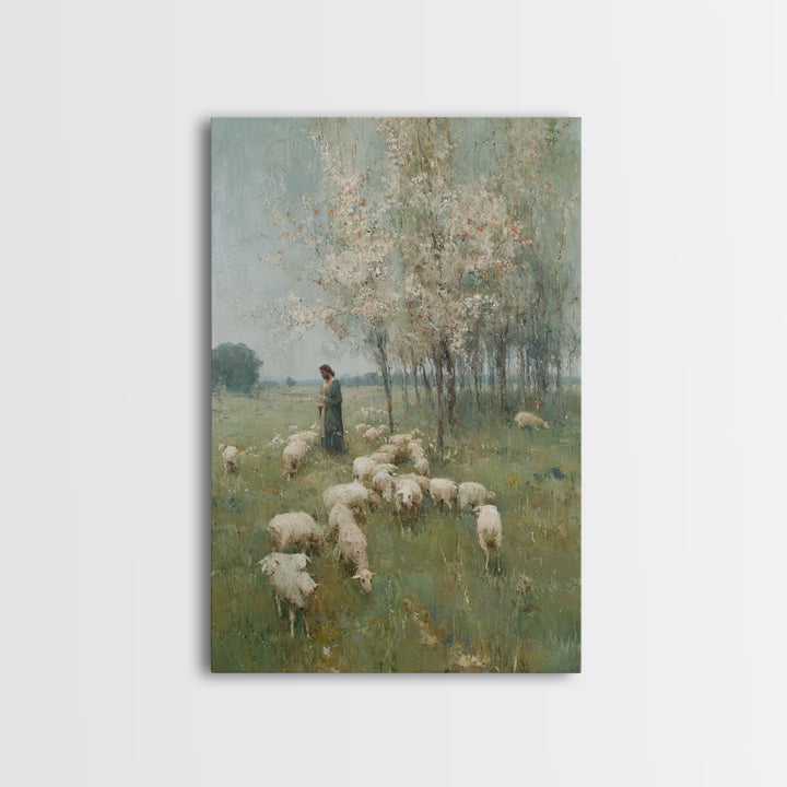 Mist Of Mercy | Framed Canvas Print | Christian Art Canvas | Jesus Painting | Christian Wall Art | Christian Gift | Moody Christian Art
