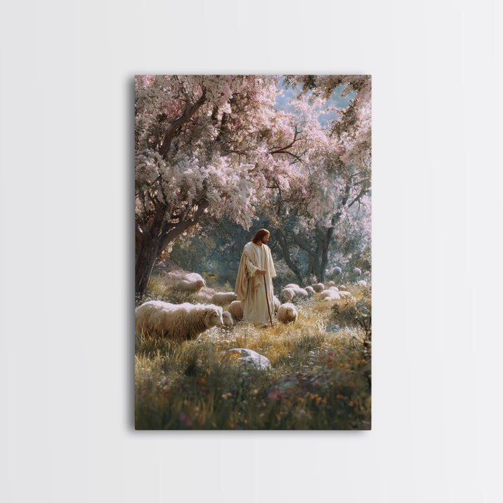 Fields Of Promise – Framed Canvas Print – Christian Art Canvas – Christian Wall Art – Jesus Painting – Christian Gift Ideas – Christian Art