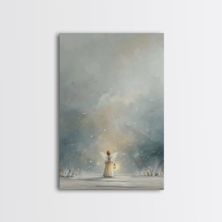 Midwinter Halo – Framed Canvas Print – Christian Christmas Art – Christian Art Canvas – Subtle Christian Art – Christian Wall Art – Christm