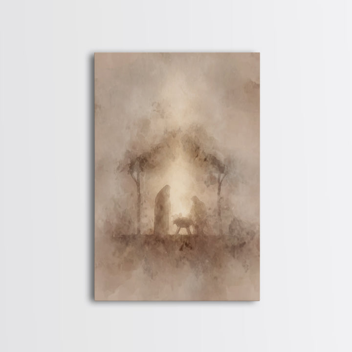 Bethlehem Light – Framed Canvas Print – Christian Christmas Art – Christian Art Canvas – Vintage Christian Art – Christmas Wall Art – Chris