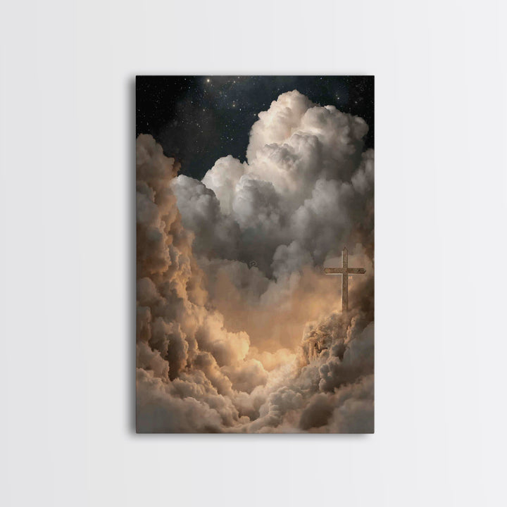 Clouds Of Promise | Framed Canvas Print | Christian Wall Art | Large Christian Painting | Christian Art Canvas | Christian Gift Ideas