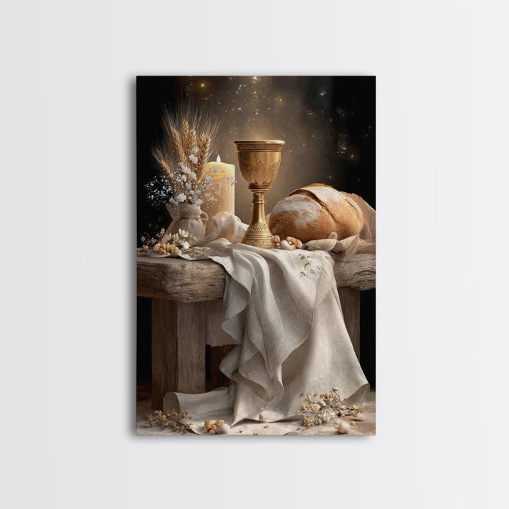 Bread Of Covenant – Framed Canvas Print – Christian Wall Art – Christian Art Canvas – Christian Art Work – Christian Gift Ideas