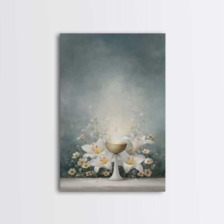 Chalice Of Light – Framed Canvas Print – Christian Wall Art – Christian Art Canvas – Jesus Painting – Christian Christmas Art – Christian D