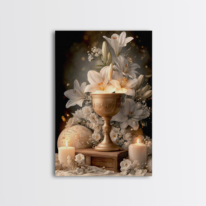 Sanctified Bloom – Framed Canvas Print – Christian Art Canvas – Christmas Wall Art – Jesus Christmas Art – Christian Gift Ideas – Vintage C