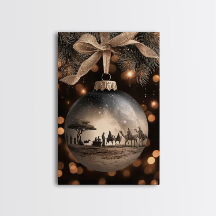 Bethlehem Night Star – Framed Canvas Print – Christian Wall Art – Christmas Canvas Wall Art – Jesus Christmas Art – Christian Art Gift – Mo