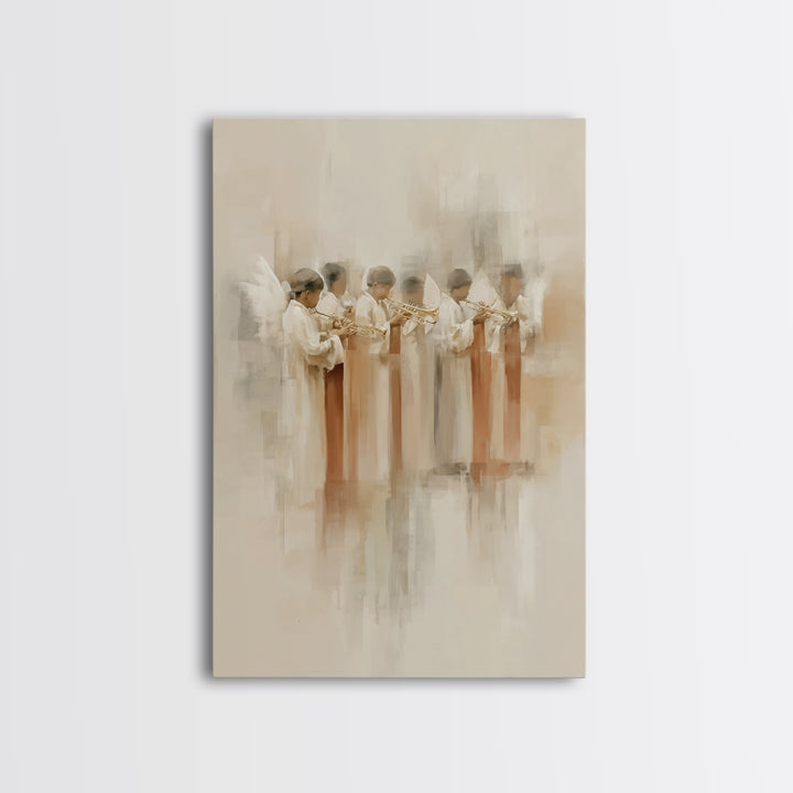 Celestial Heralds – Framed Canvas Print – Christian Art Canvas – Angel Art – Christian Wall Art – Modern Christian Art – Christian Gift Ide