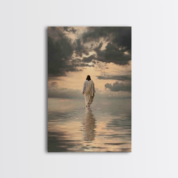 Eternal Walk, Framed Canvas Print, Christian Art Canvas, Christian Wall Art, Jesus Painting, Christian Decor, Christian Gift