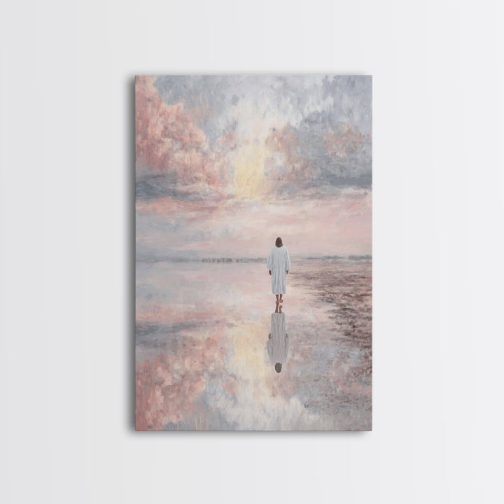 Dawn of Peace, Framed Canvas Print, Jesus Painting, Christian Decor, Christian Gift, Christian Art Canvas, Christian Wall Art